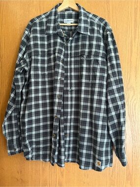 Carhartt Force Relaxed Fit Plaid Button-Down Shirt